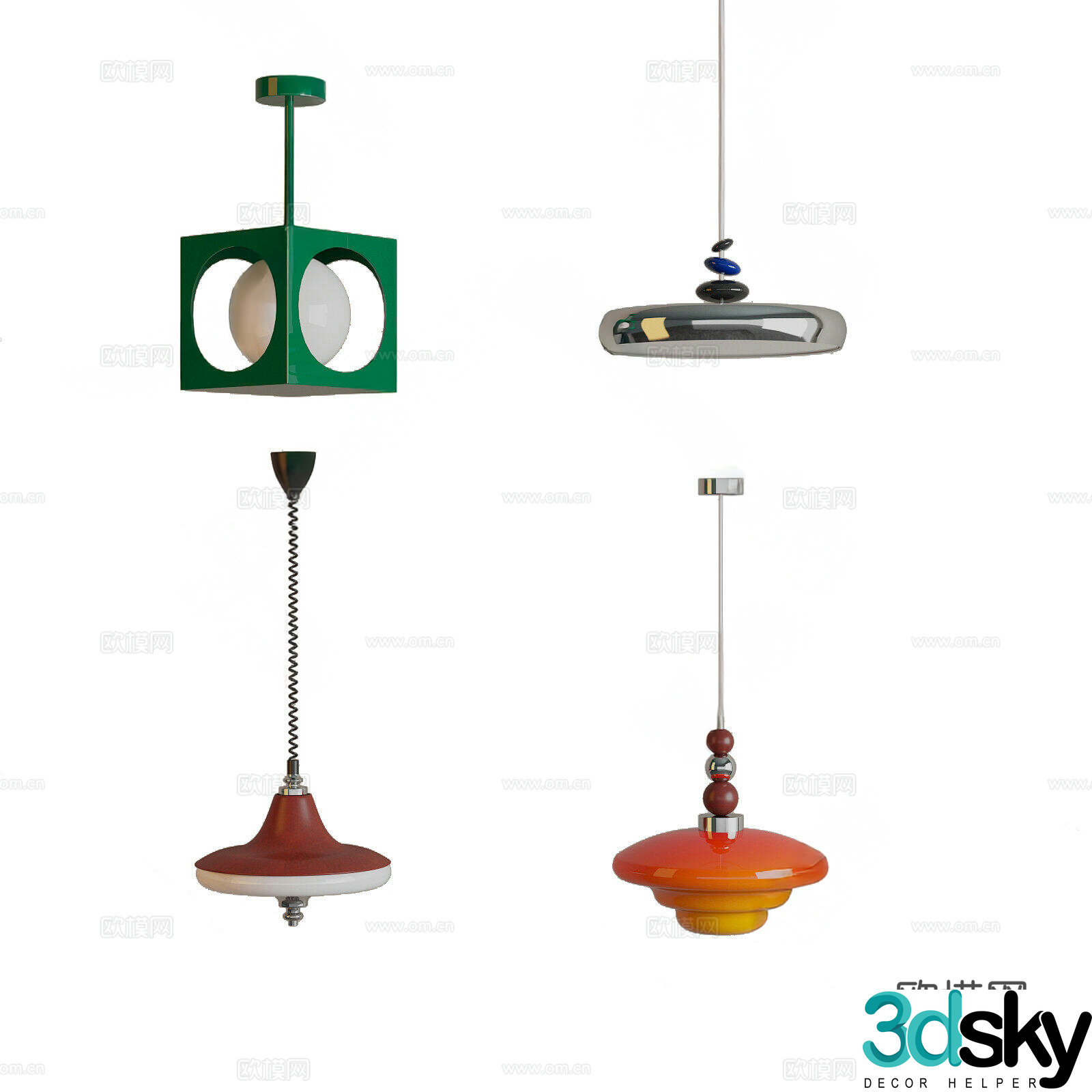 Medieval style chandelier 3d model
