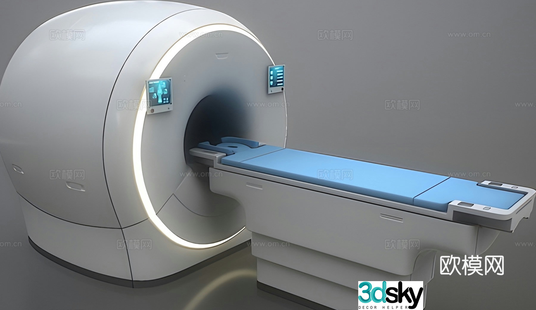 MRI scanner magnetic resonance 3d model