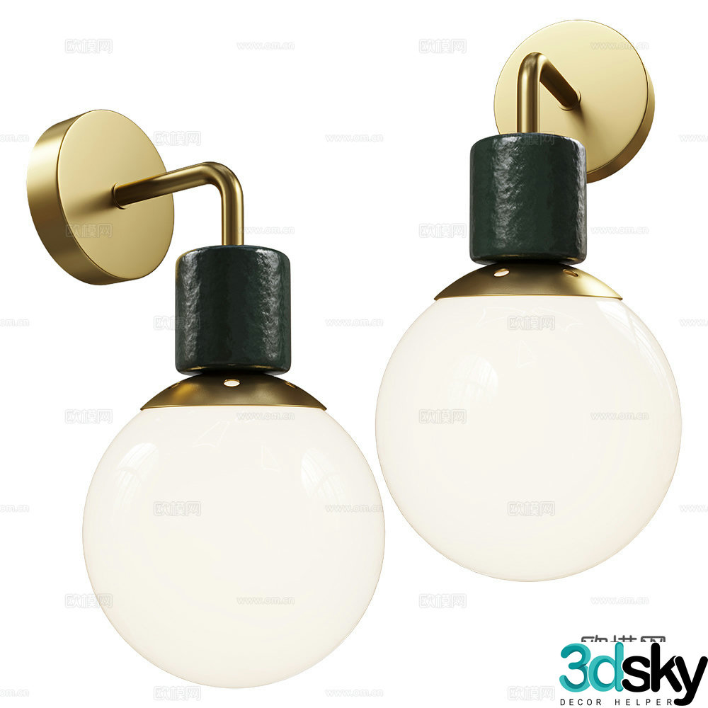 Light luxury wall lamp 3D model