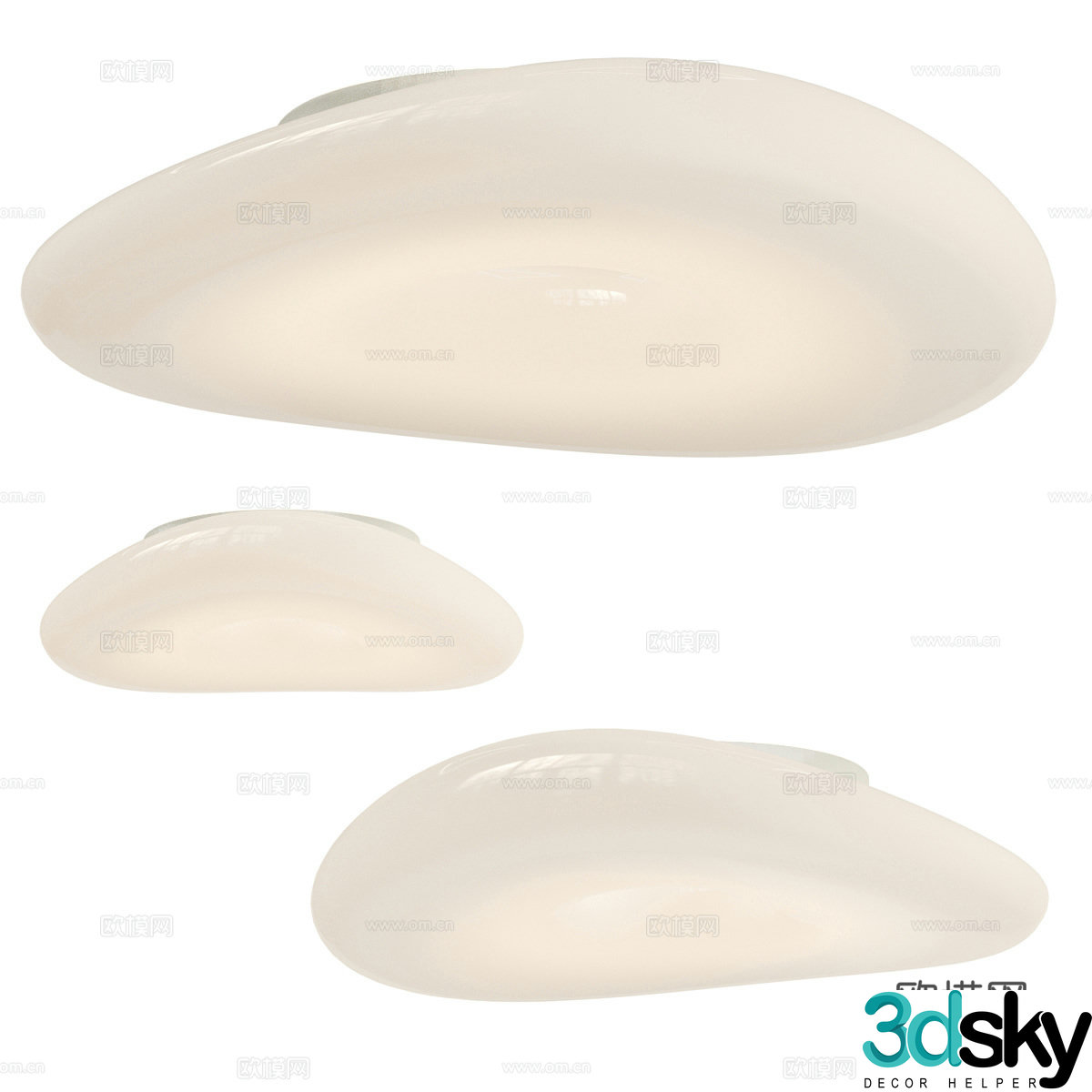 Cream style ceiling lamp bedroom lamp living room lamp 3d model