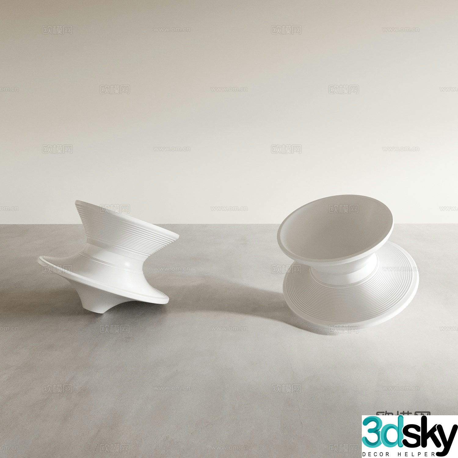 Creative chair gyro chair 3d model