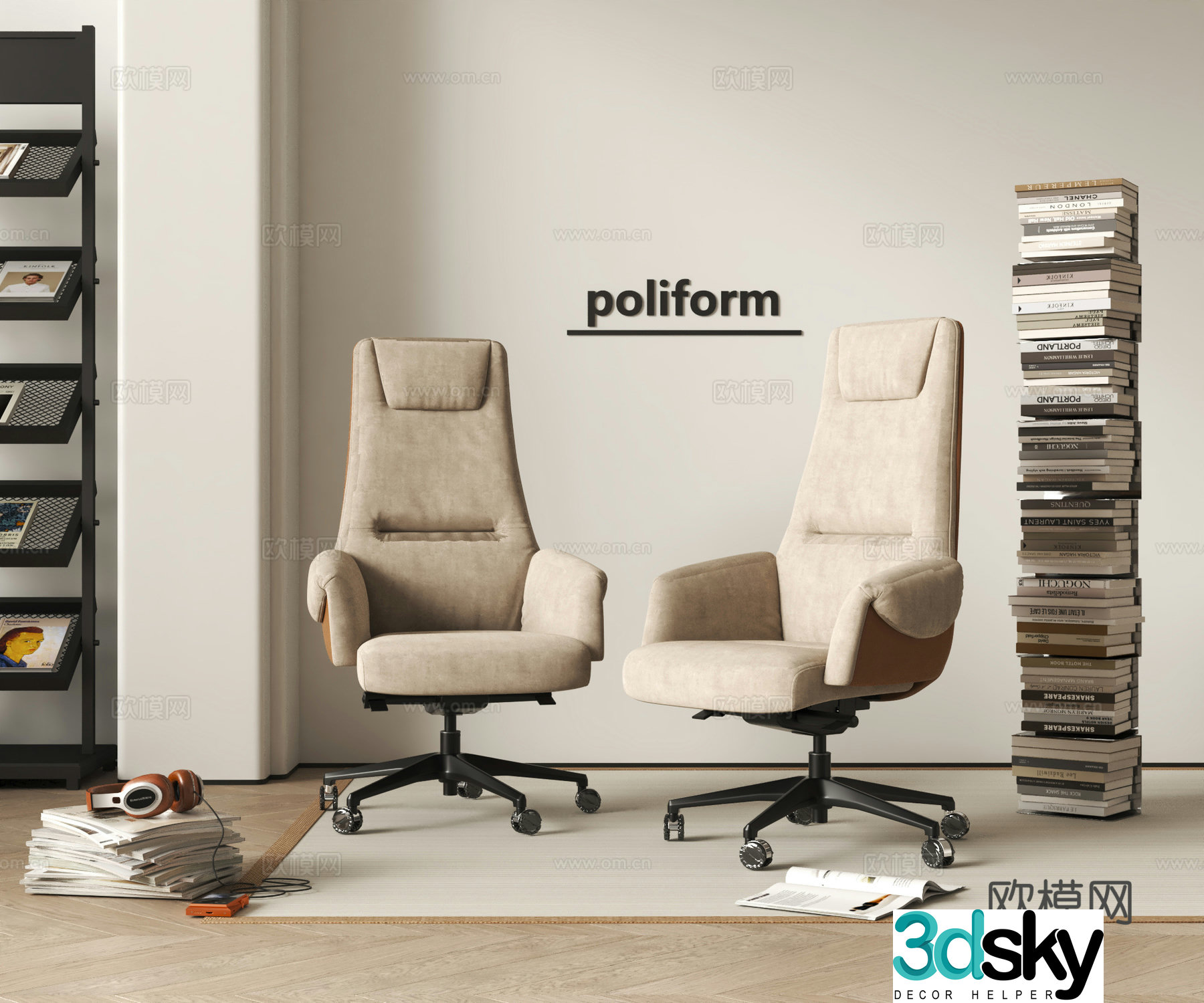 Modern office chair executive chair 3d model