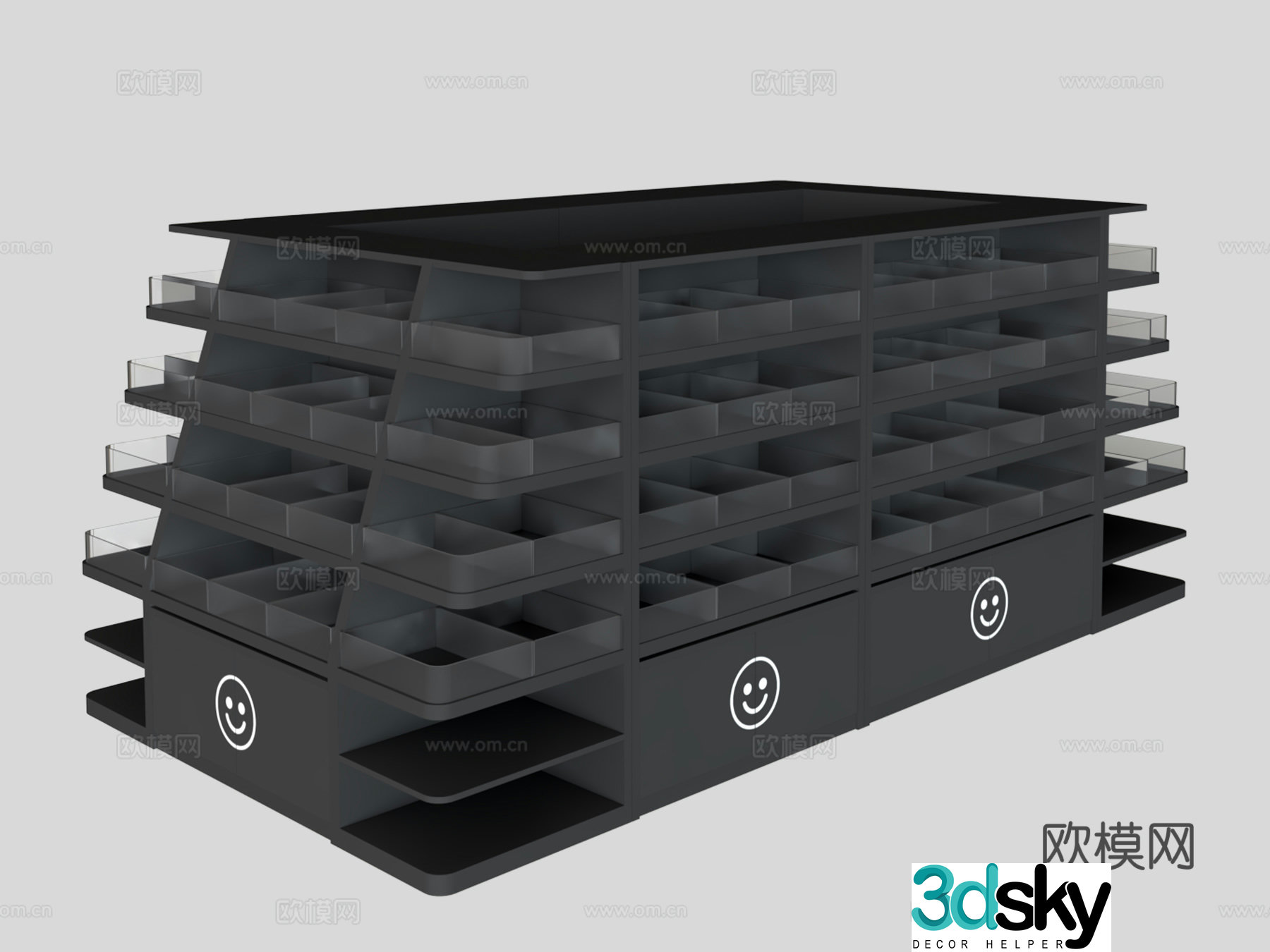 Modern snack rack shelf bulk snack cabinet 3d model