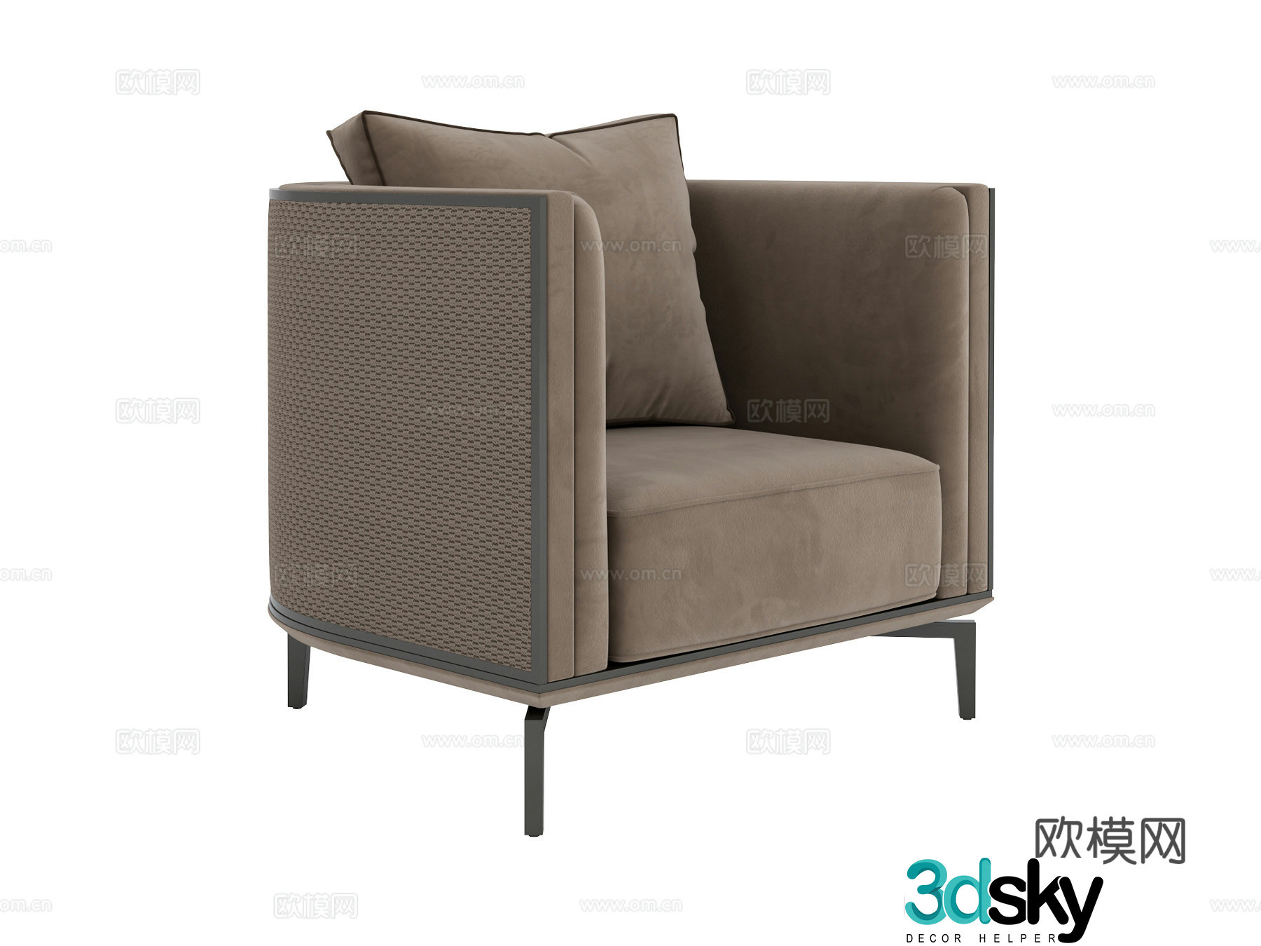 visionnaire single sofa 3d model