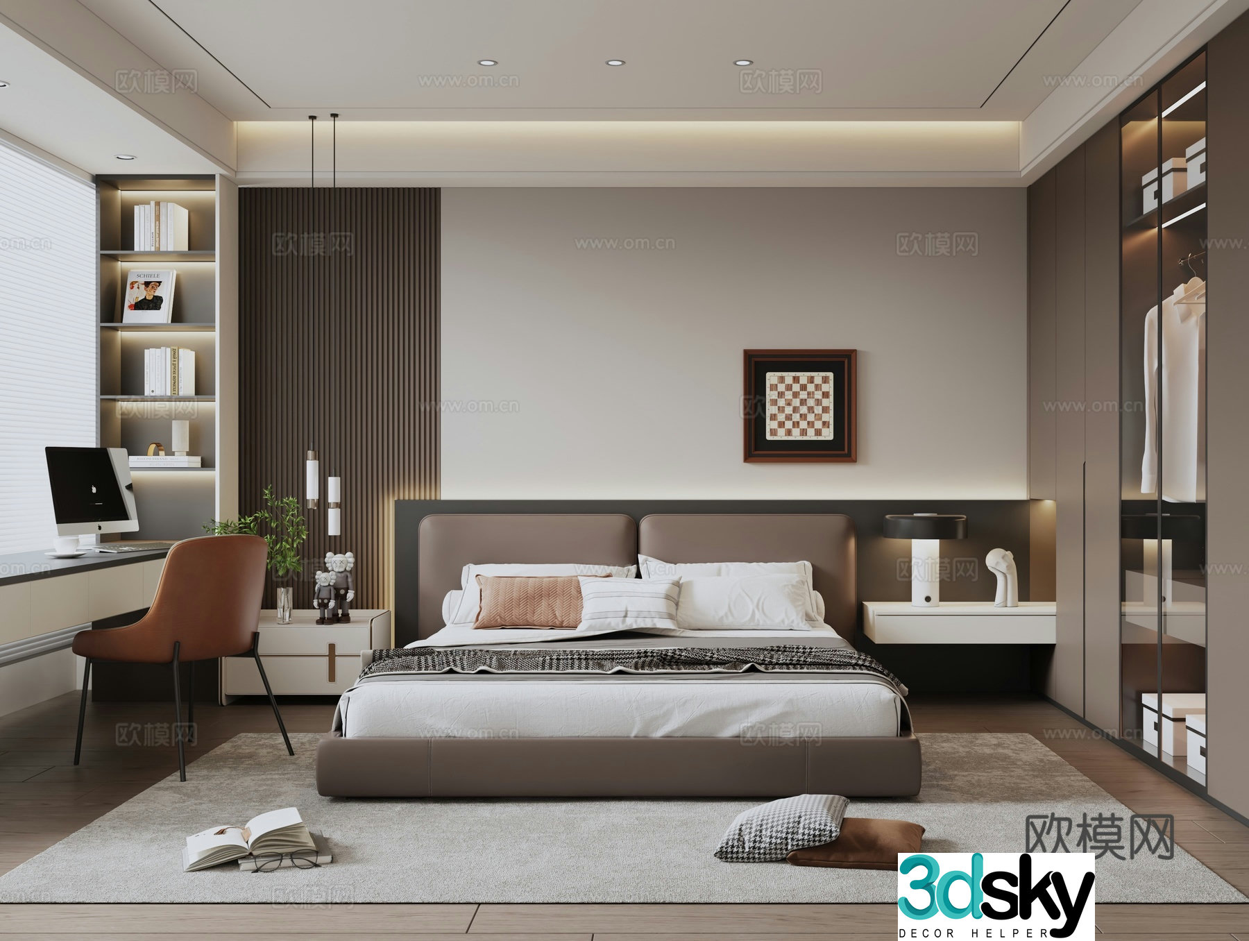 Italian style bedroom 3d model