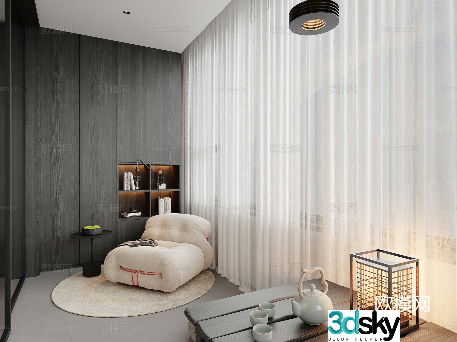 Leisure balcony living balcony 3d model