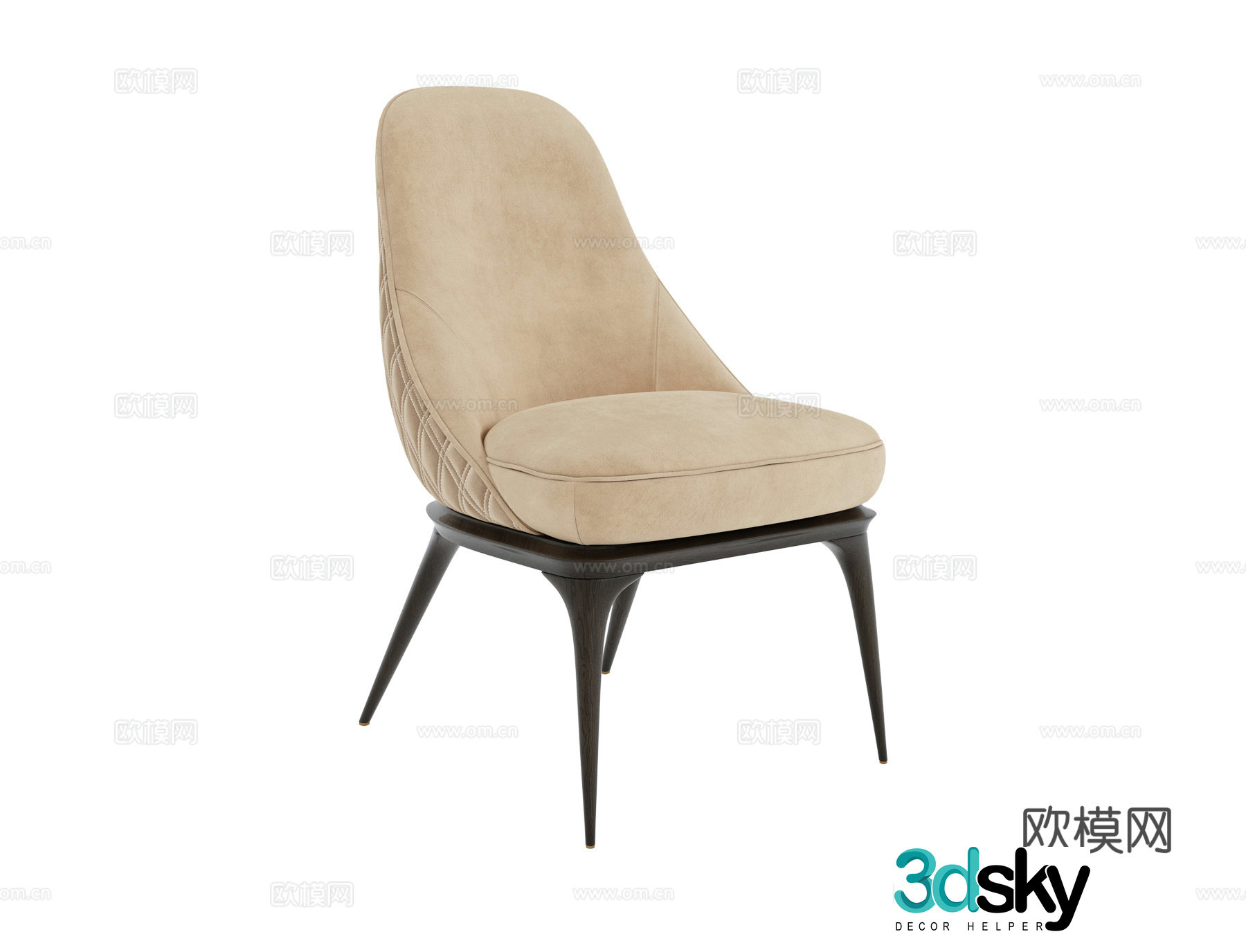 visionnaire italian chair dining chair 3d model
