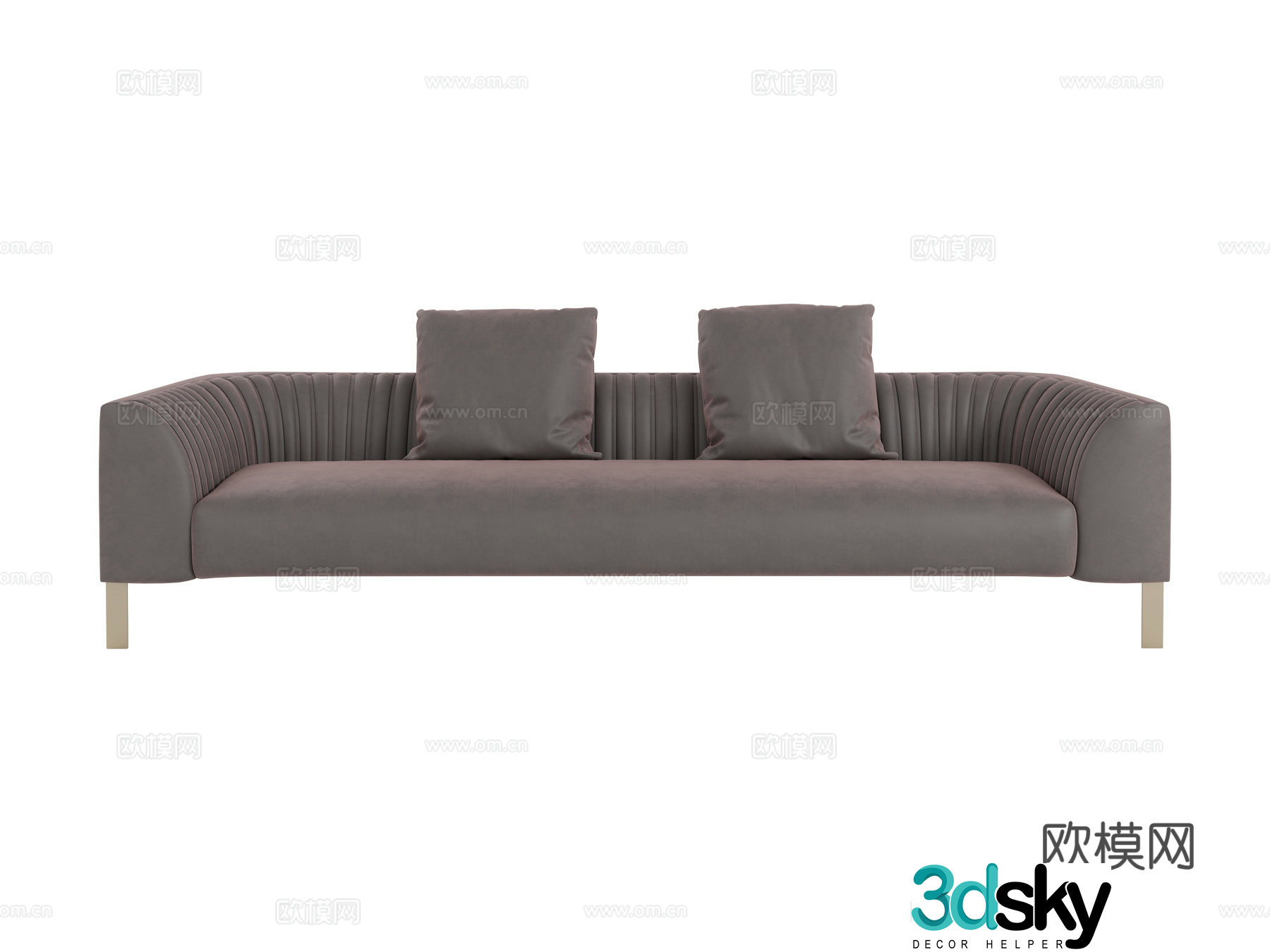 visionnaire italian three seater sofa 3d model