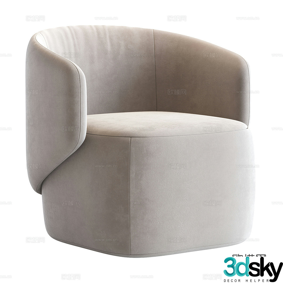 Single sofa leisure sofa 3d model
