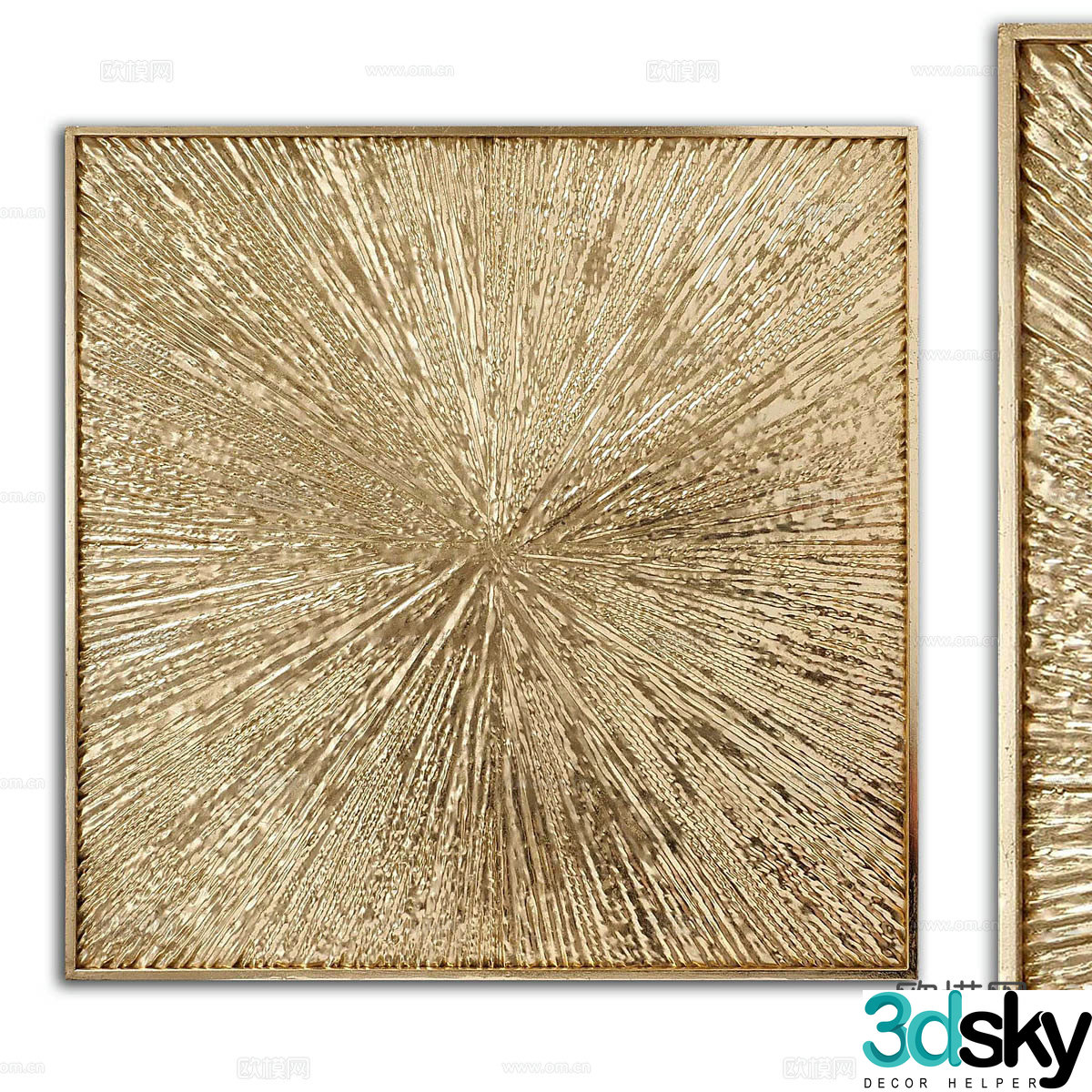 Abstract painting hanging painting 3d model