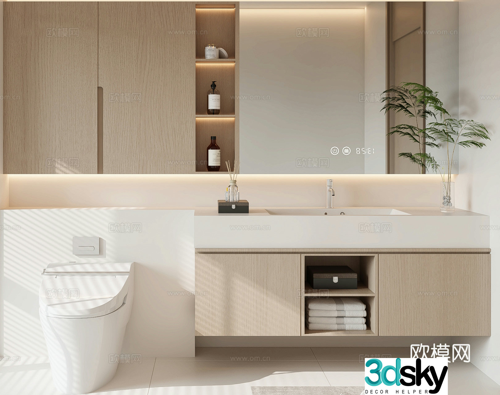 Modern bathroom cabinet bathroom cabinet 3d model