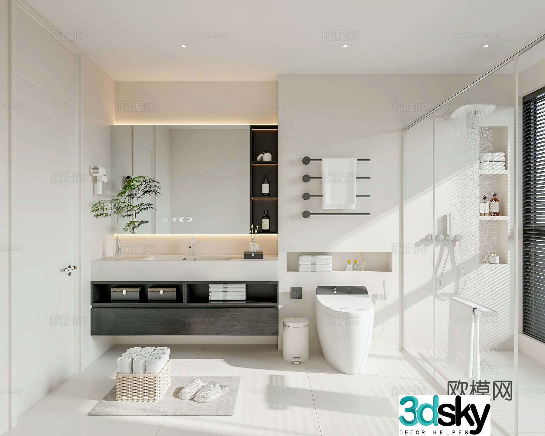 Modern bathroom bathroom 3d model