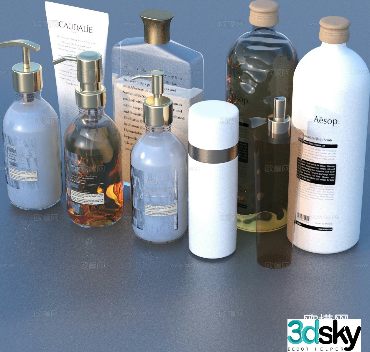 Shower gel Perfume Cosmetics Daily necessities 3D model