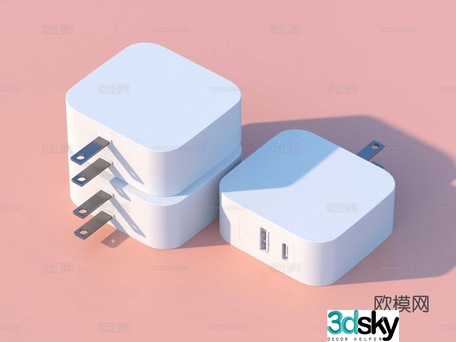 Charging head Charger Mobile phone charging head 3D model