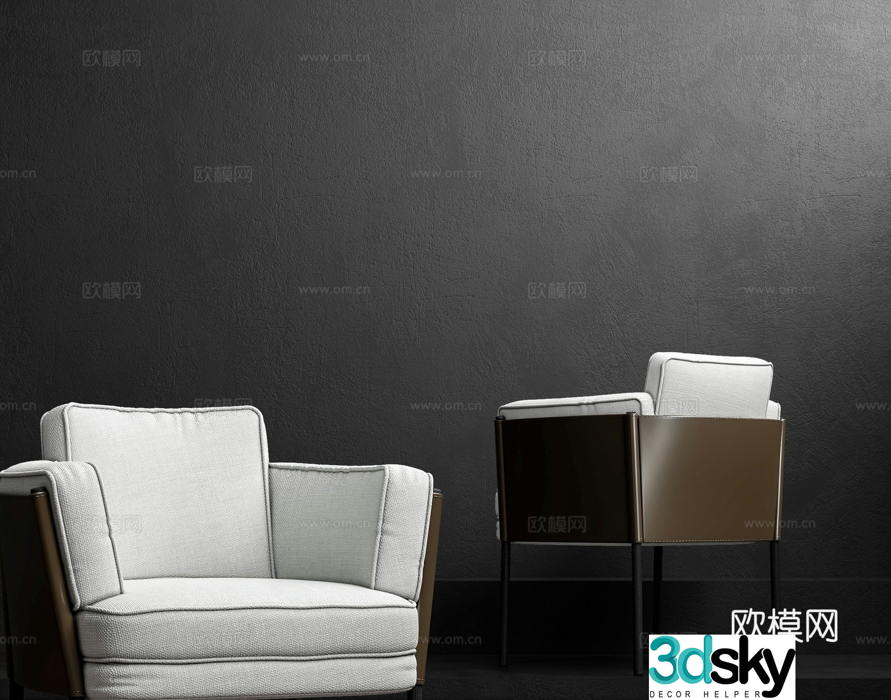 Modern sofa chair leisure chair 3d model