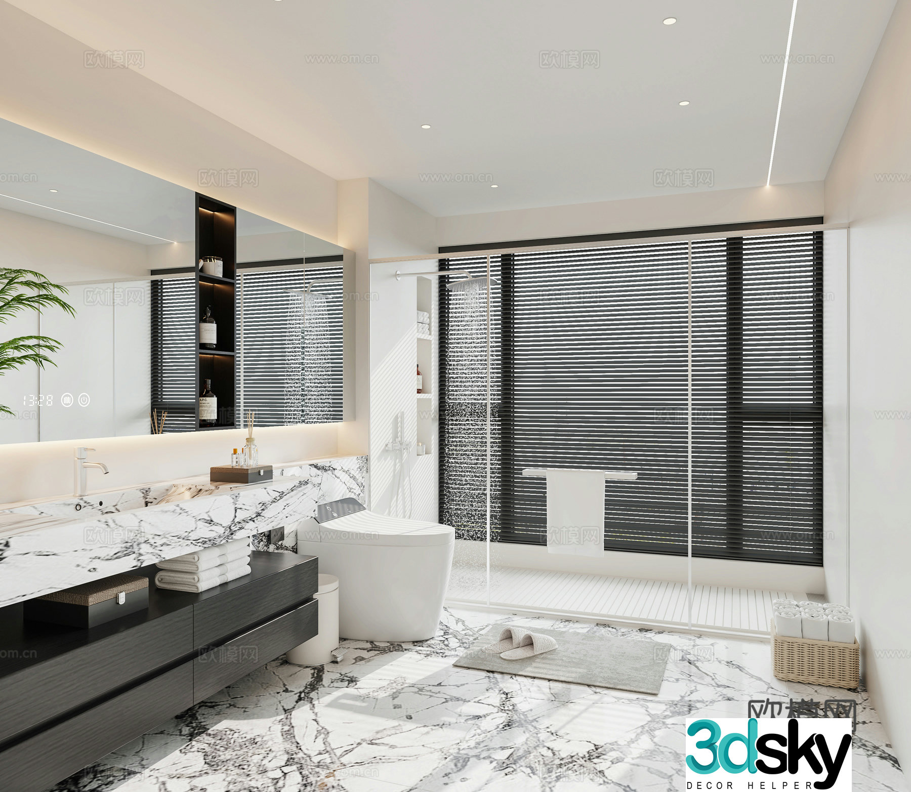 Modern bathroom bathroom 3d model