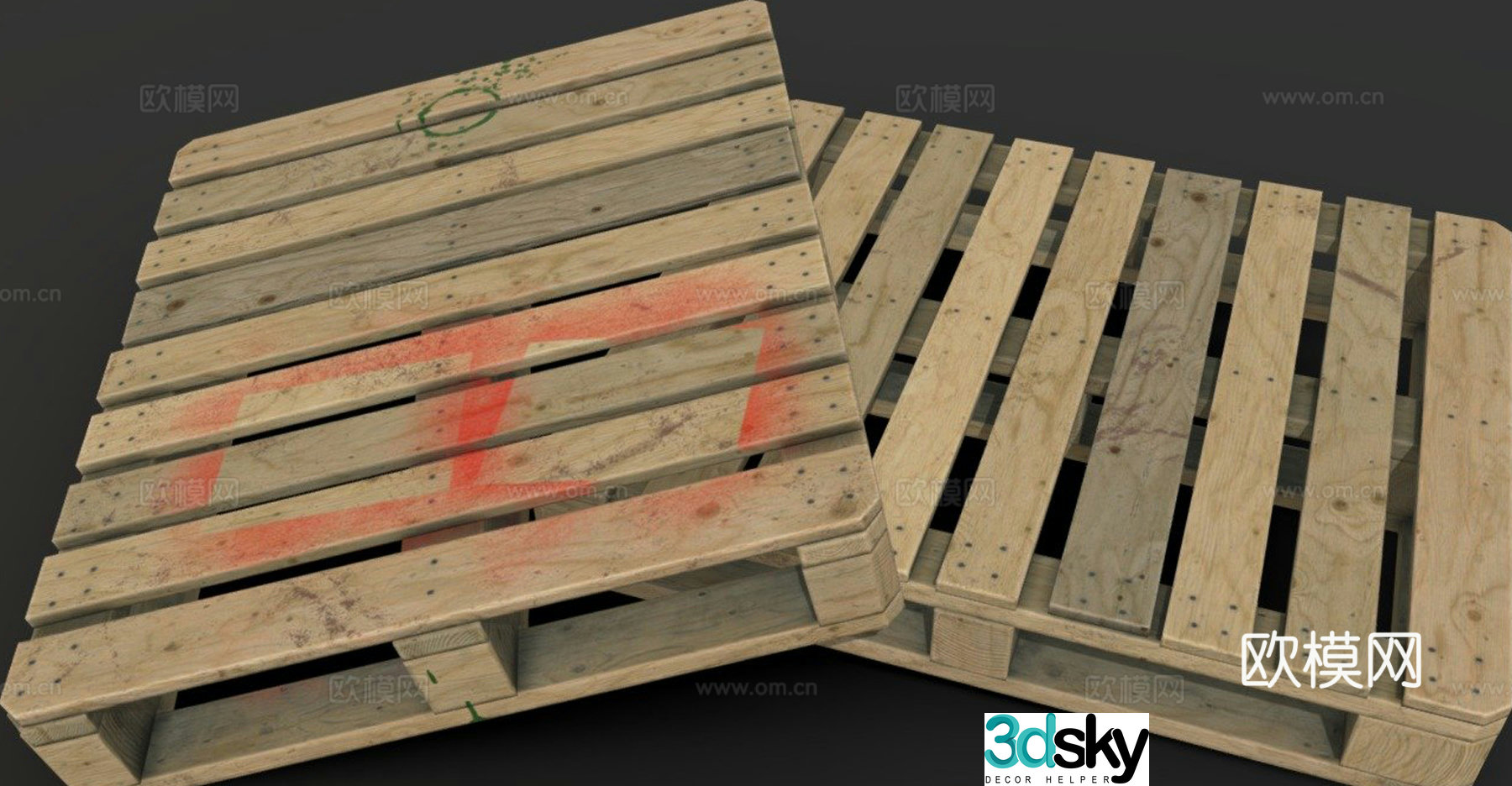 pallet wooden pallet wooden shelf shelf 3d model