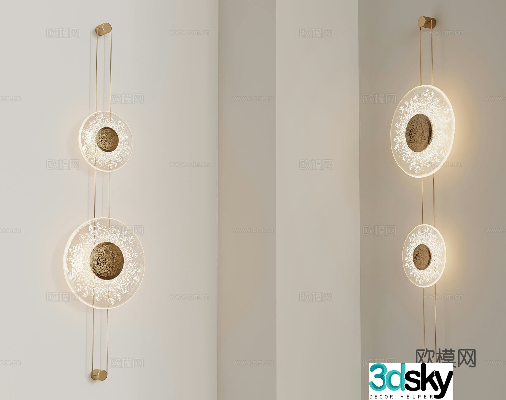 Light luxury wall lamp 3D model
