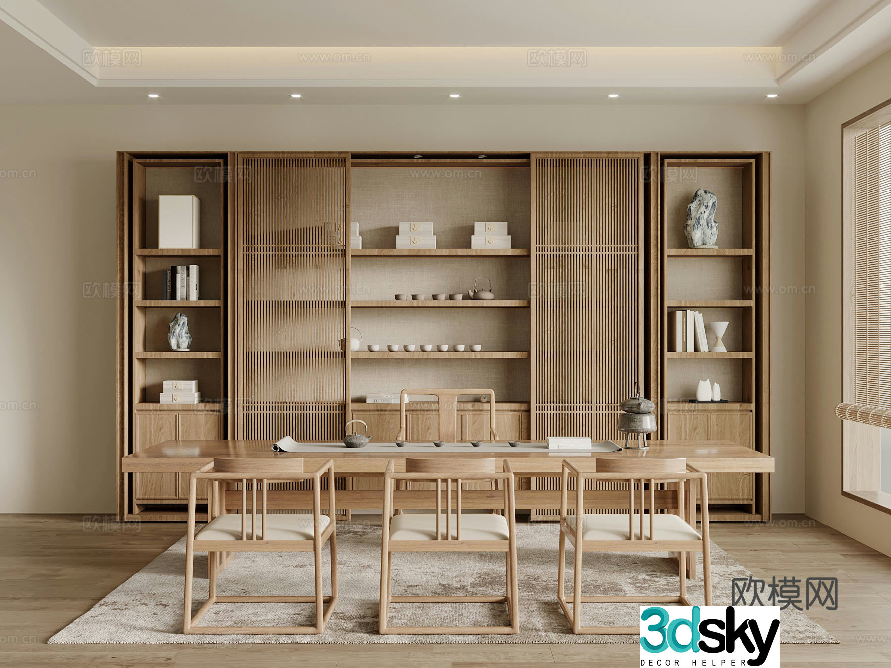 New Chinese tea room 3d model