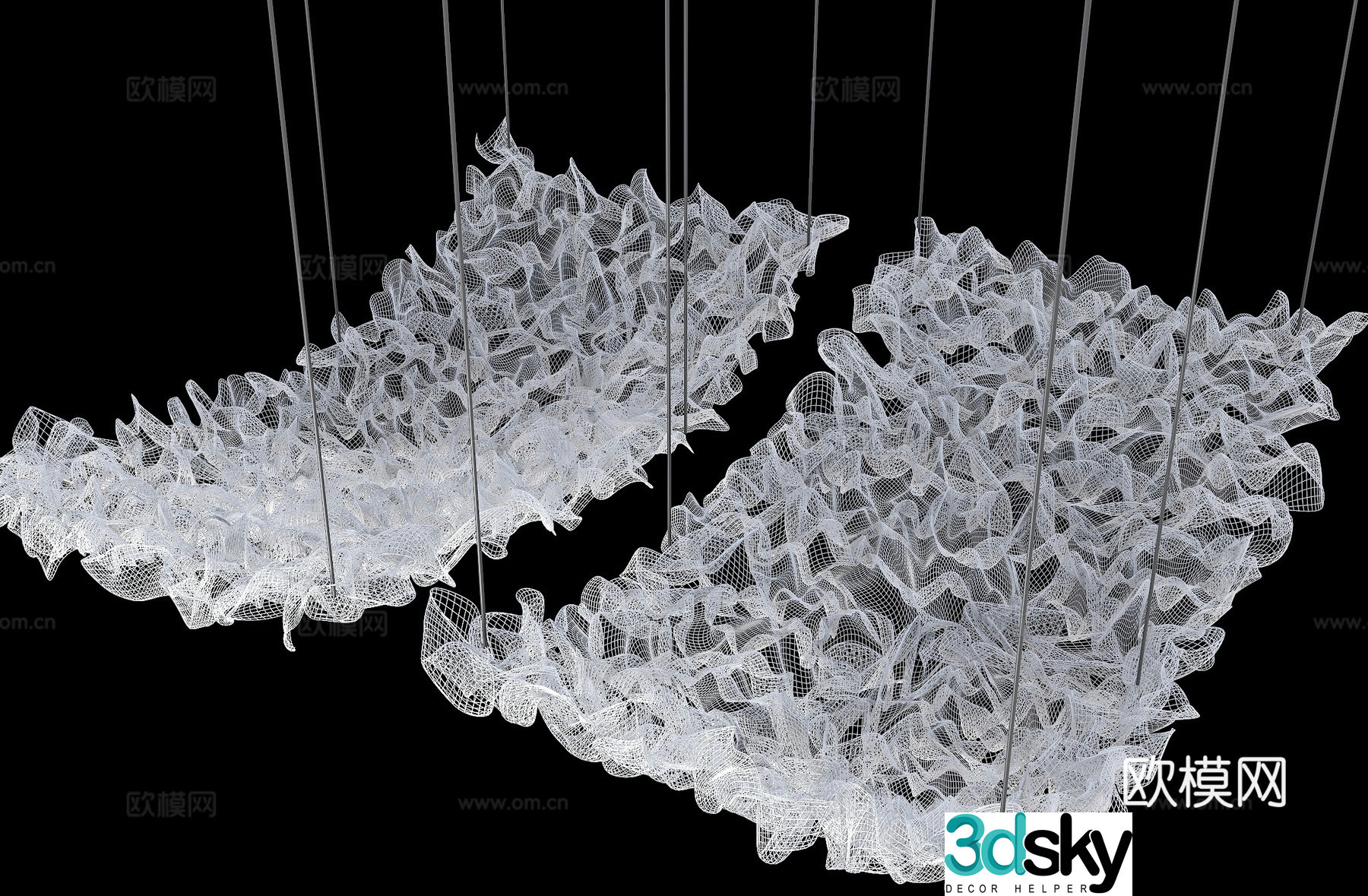 Gauze ceiling modeling ceiling 3D model