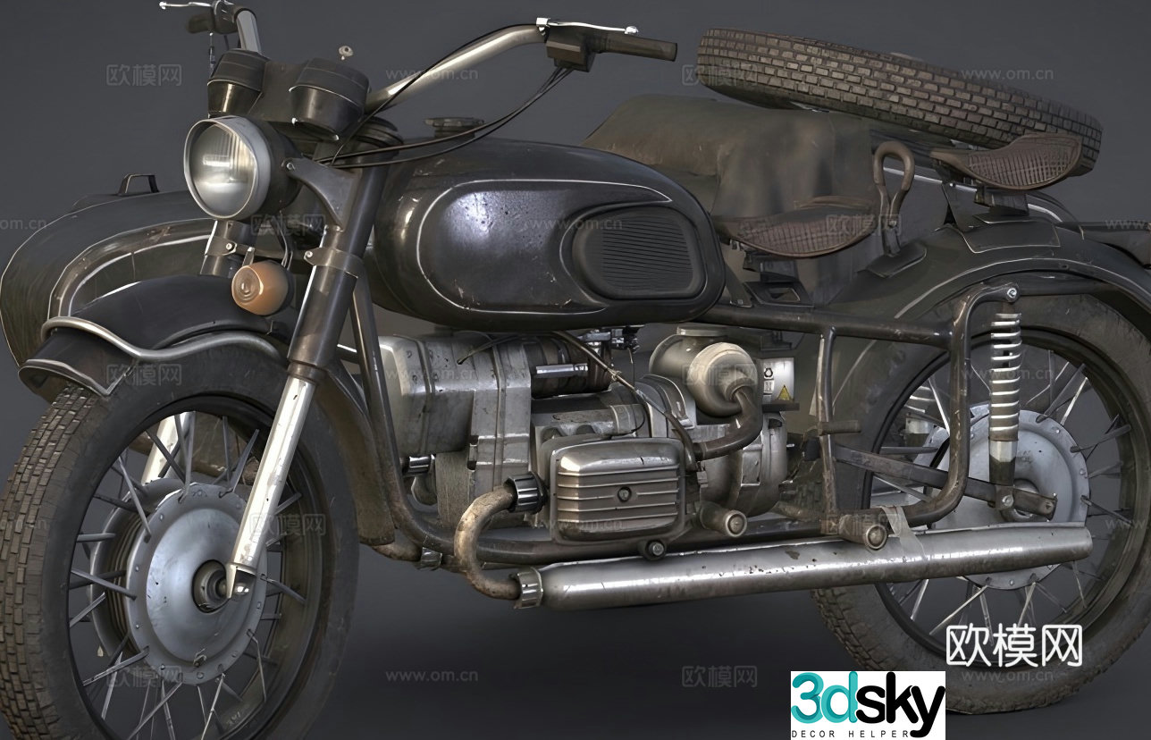 old motorcycle men’s motorcycle 3d model
