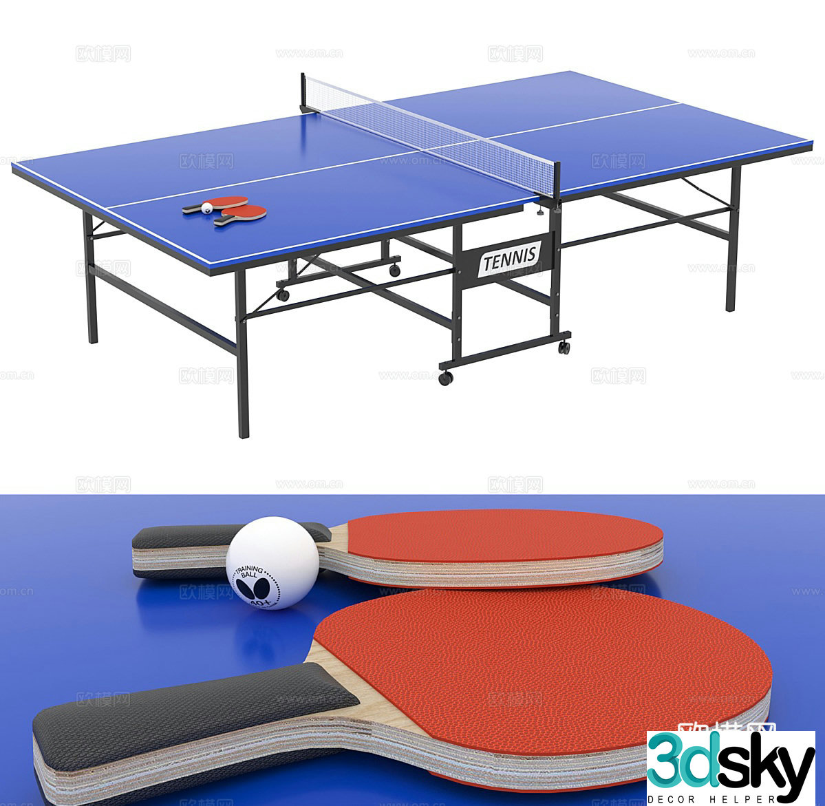 ping pong table 3d model