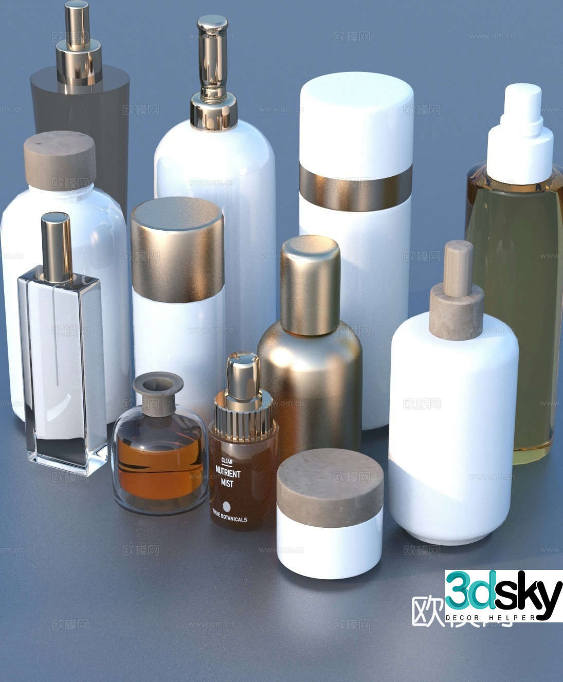Shower gel Perfume Cosmetics Daily necessities 3D model