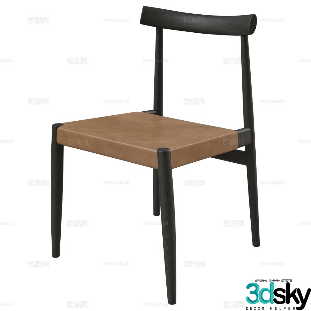MDF Italia dining chair single chair 3d model