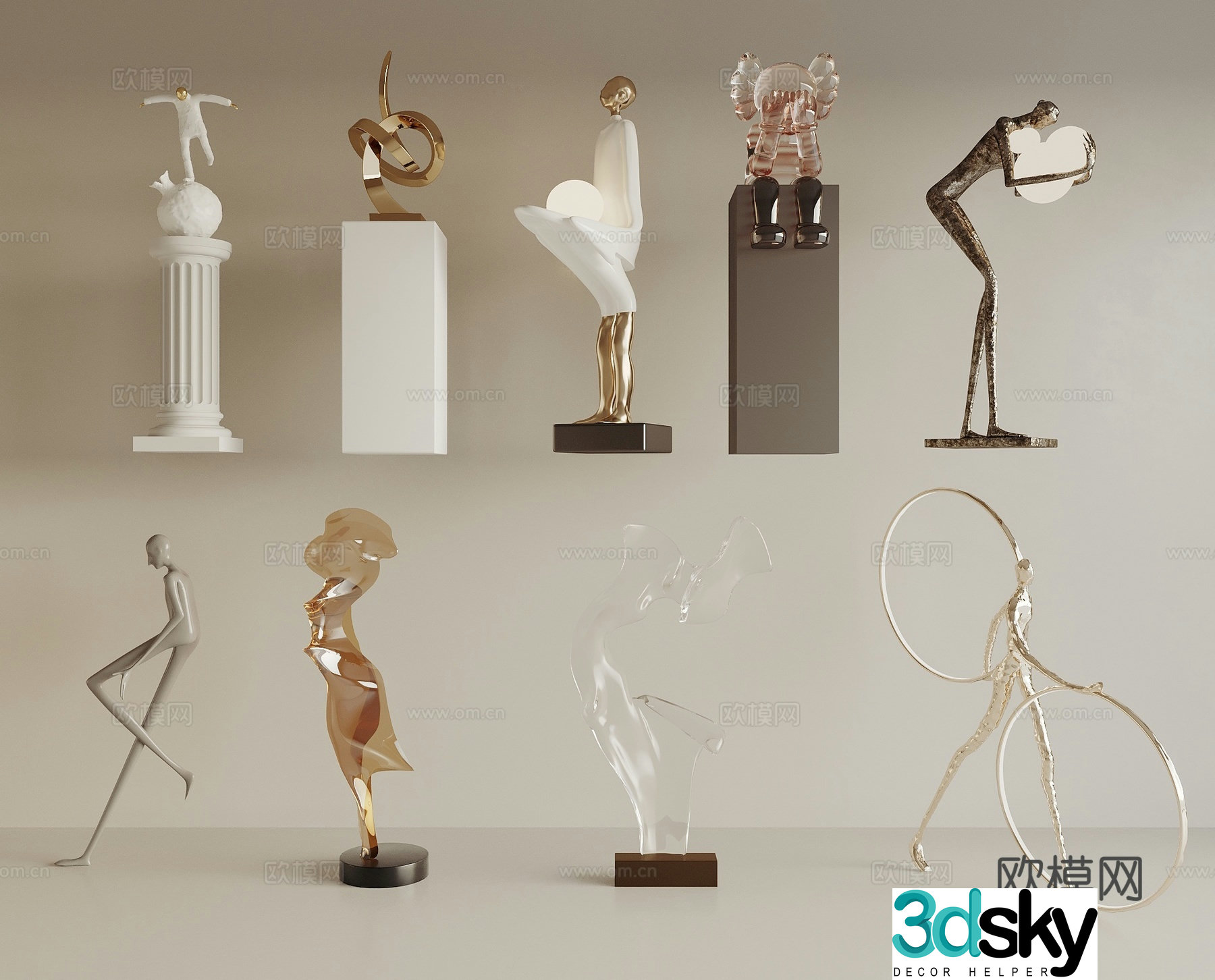 Modern sculpture ornaments art ornaments abstract sculptures art sculpture 3d models