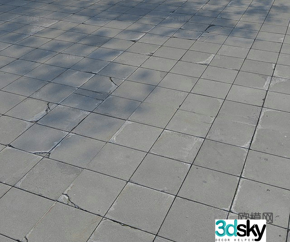 Stone stone pavement outdoor pavement 3d model