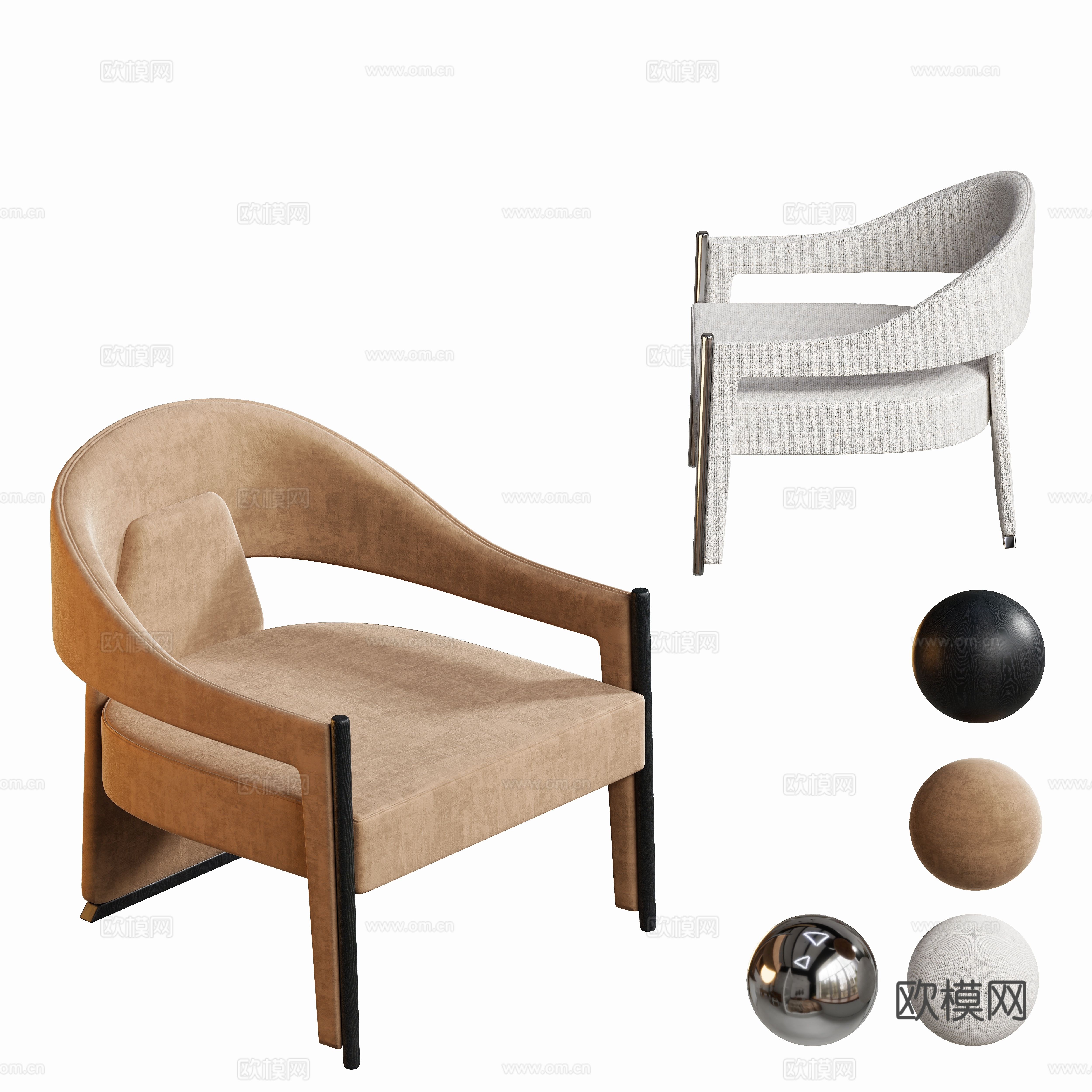 Modern leisure chair sofa chair 3d model
