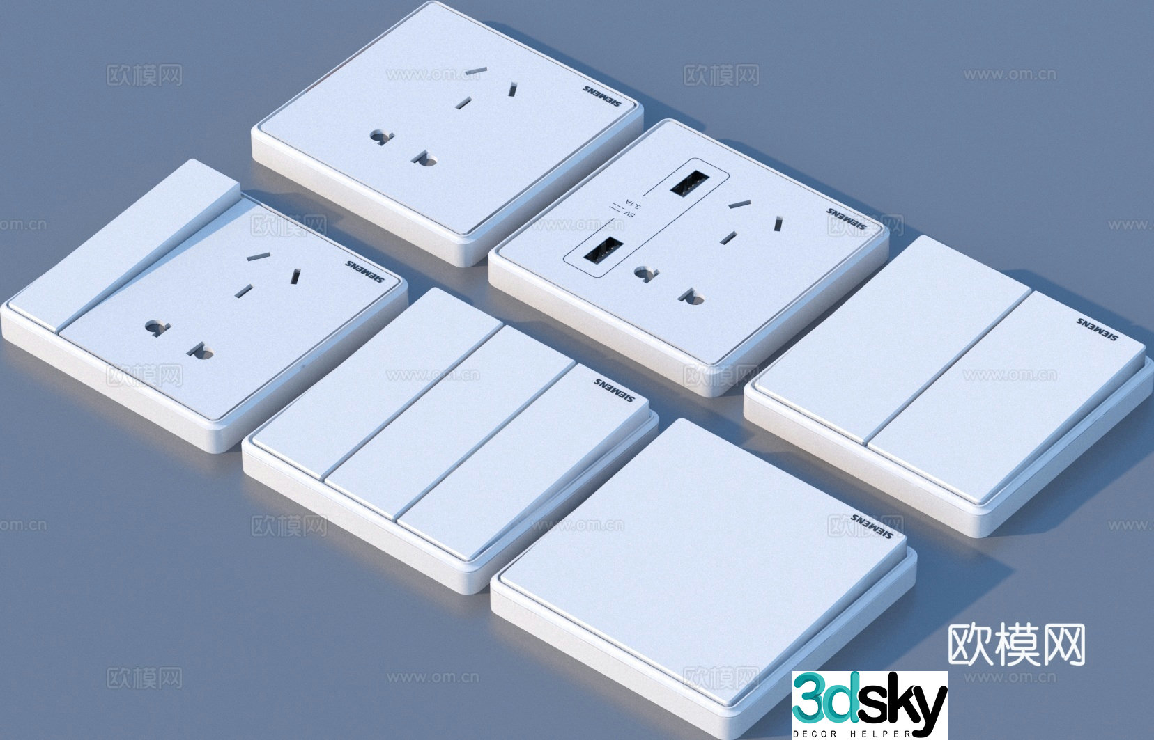 Switch socket smart panel 3d model