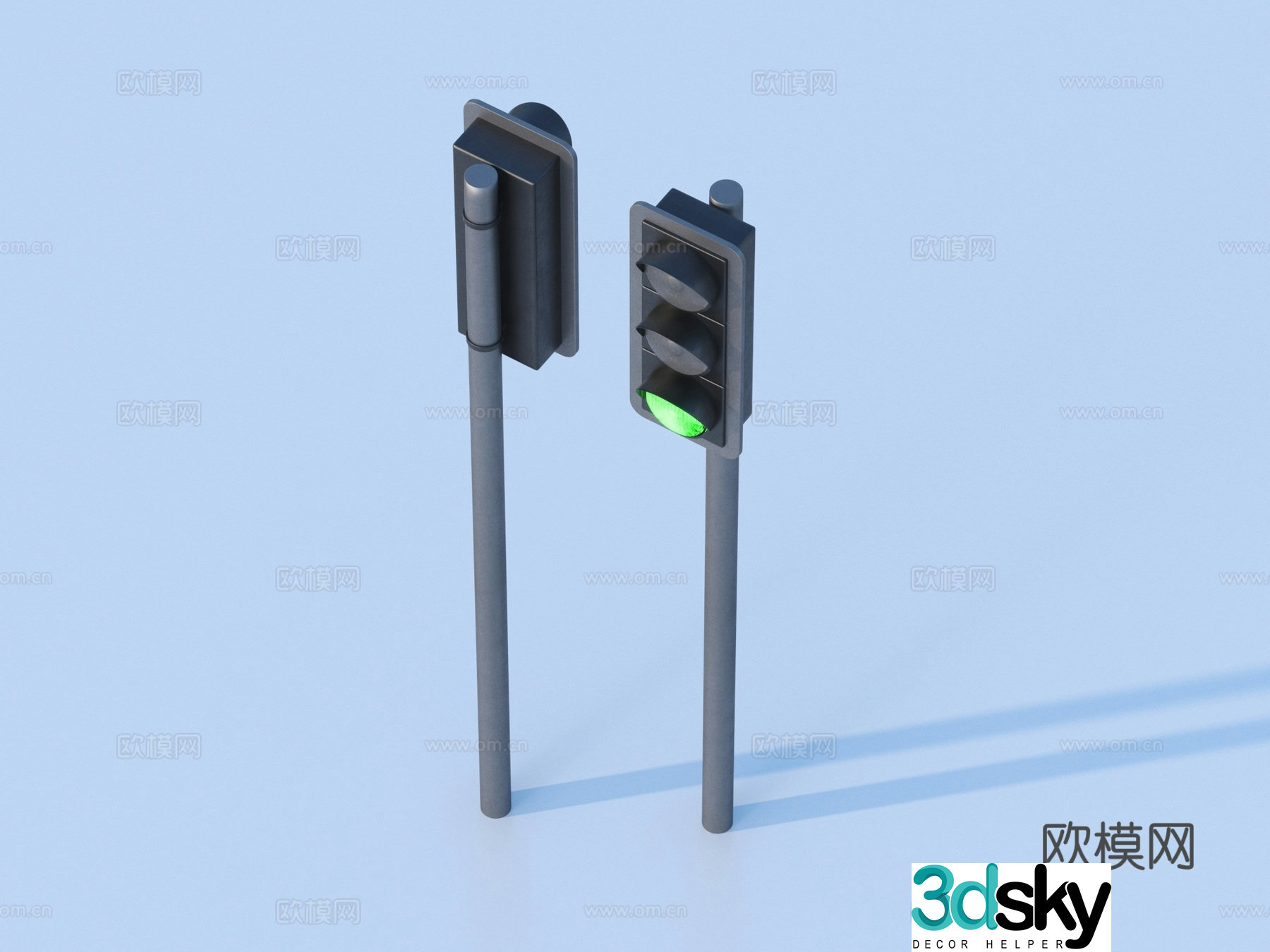 traffic light traffic light indicator 3d model