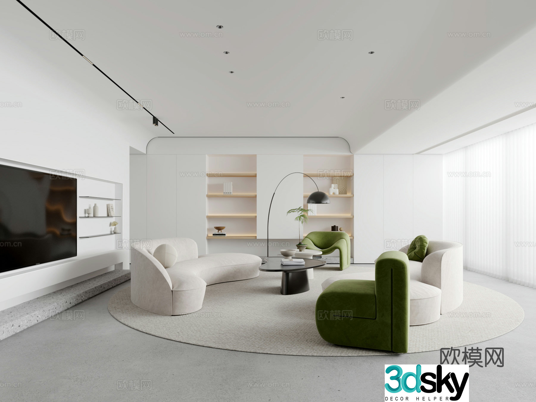 Modern living room 3d model
