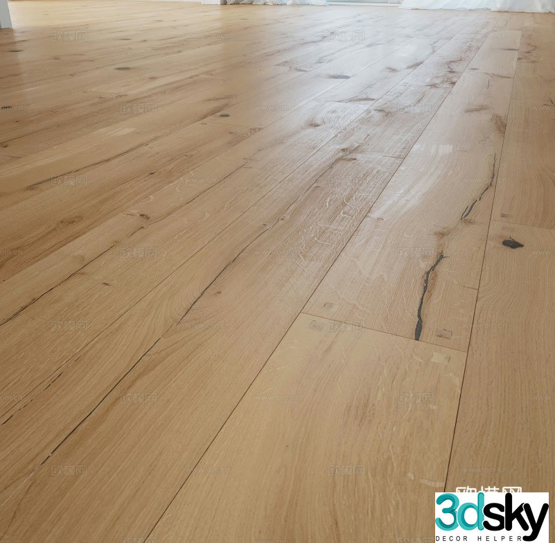 Herringbone wood flooring interior floor 3d model