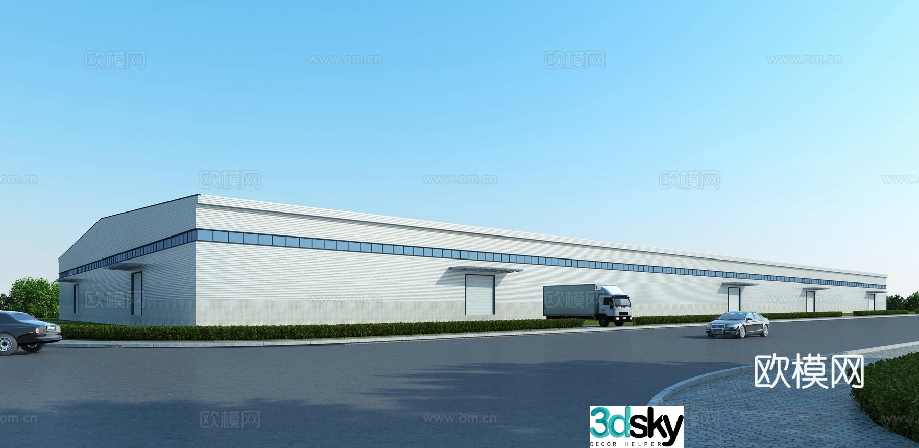 Industrial factory appearance 3d model