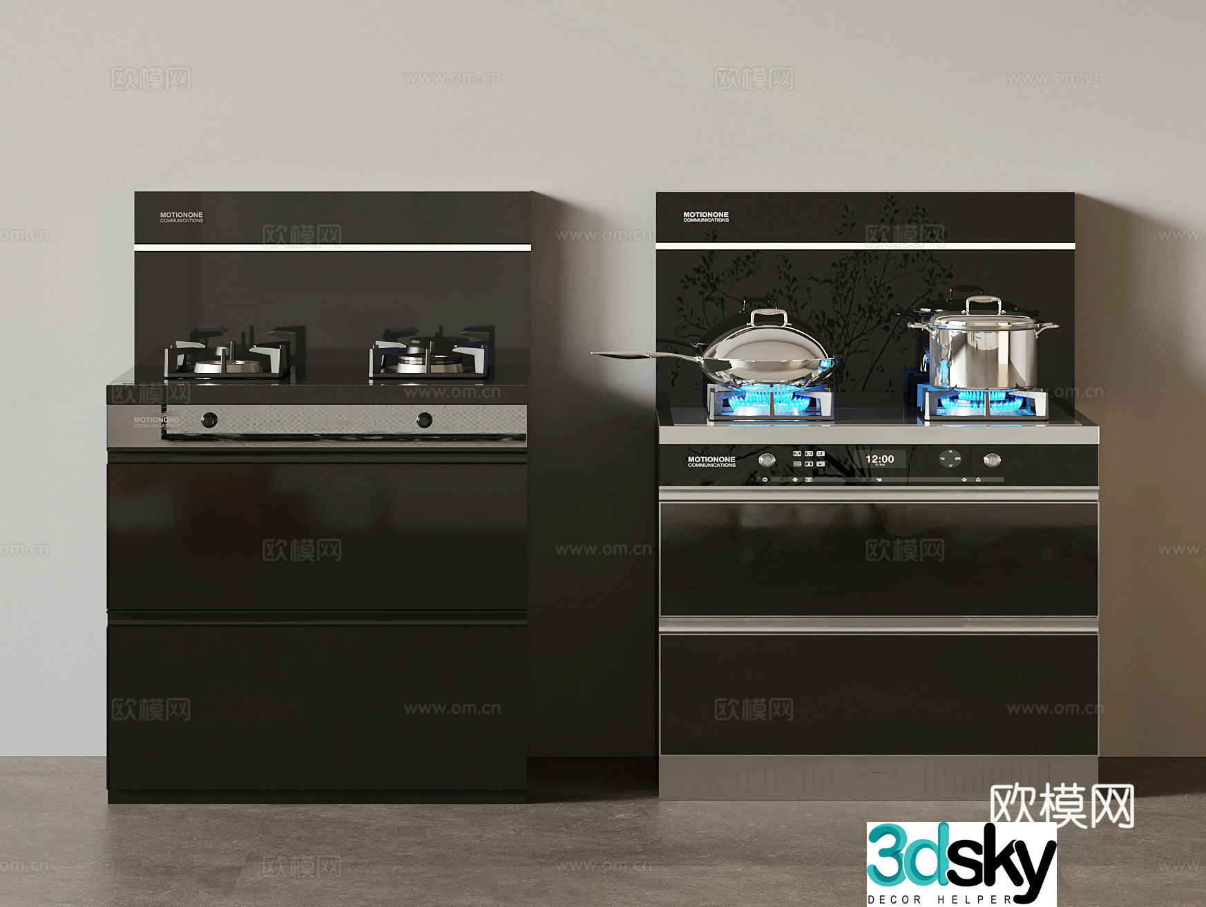 Integrated stove stove stove 3d model