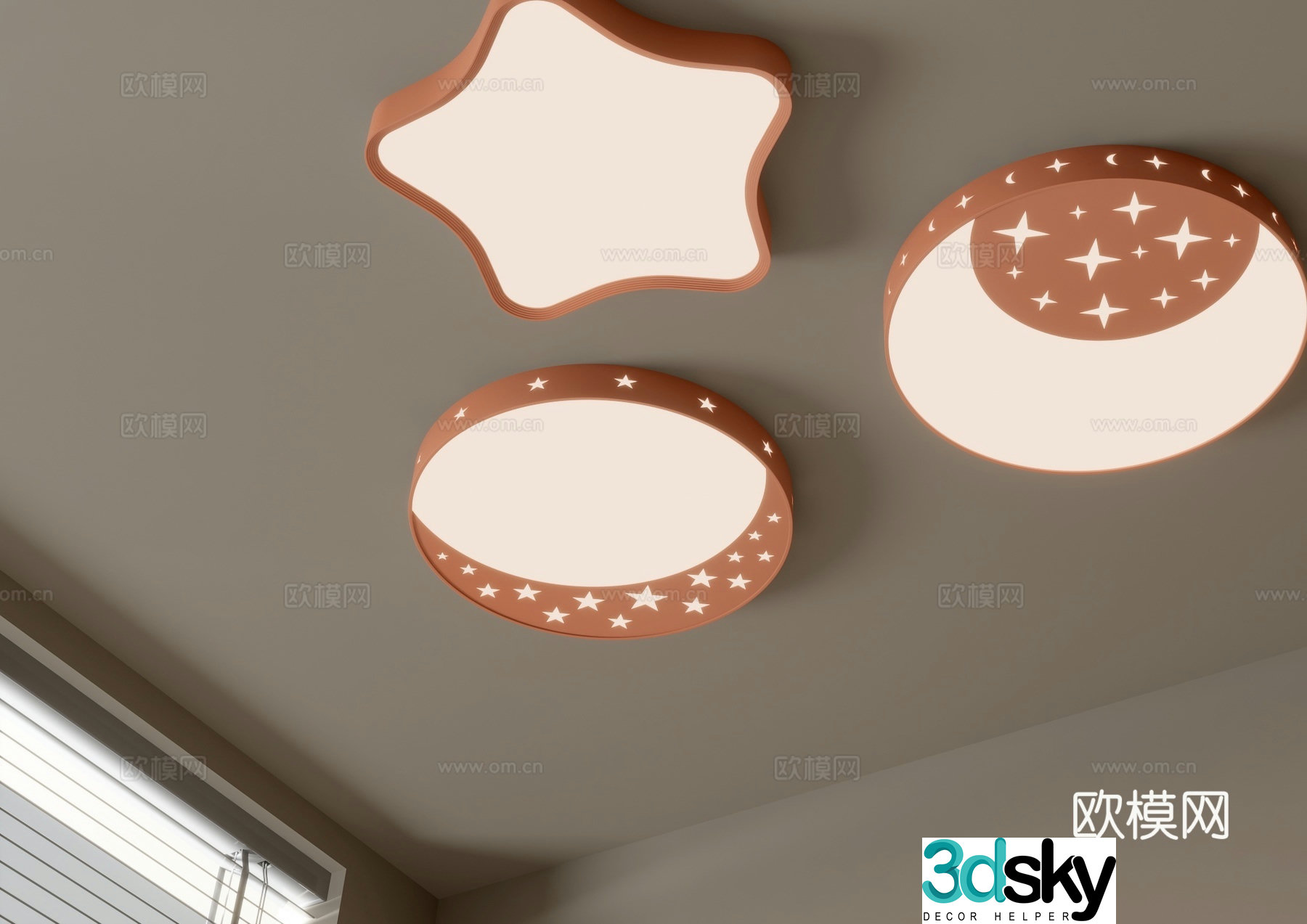 Modern ceiling lamp stylish living room lamp 3d model