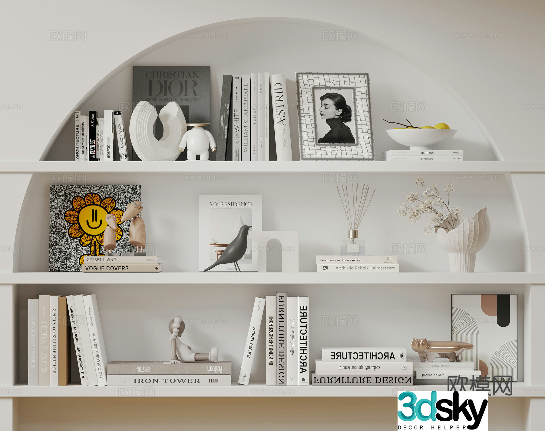 Modern decorative decoration sculpture ceramic 3D model
