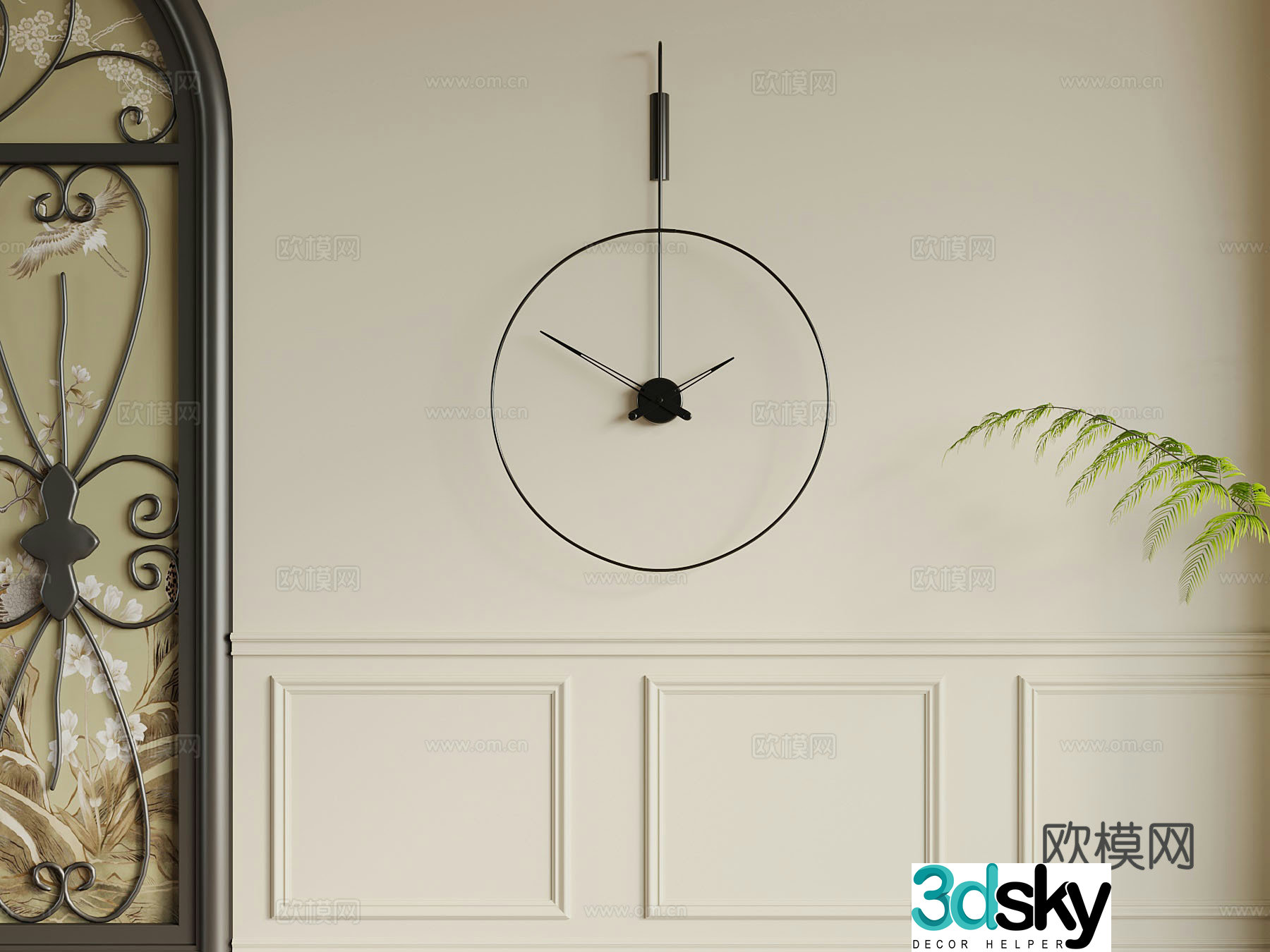clock clock wall clock 3d model