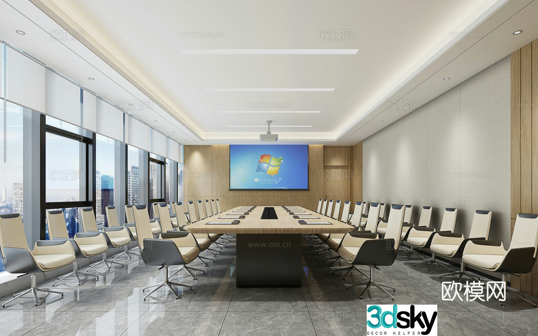 Modern conference room 3d model