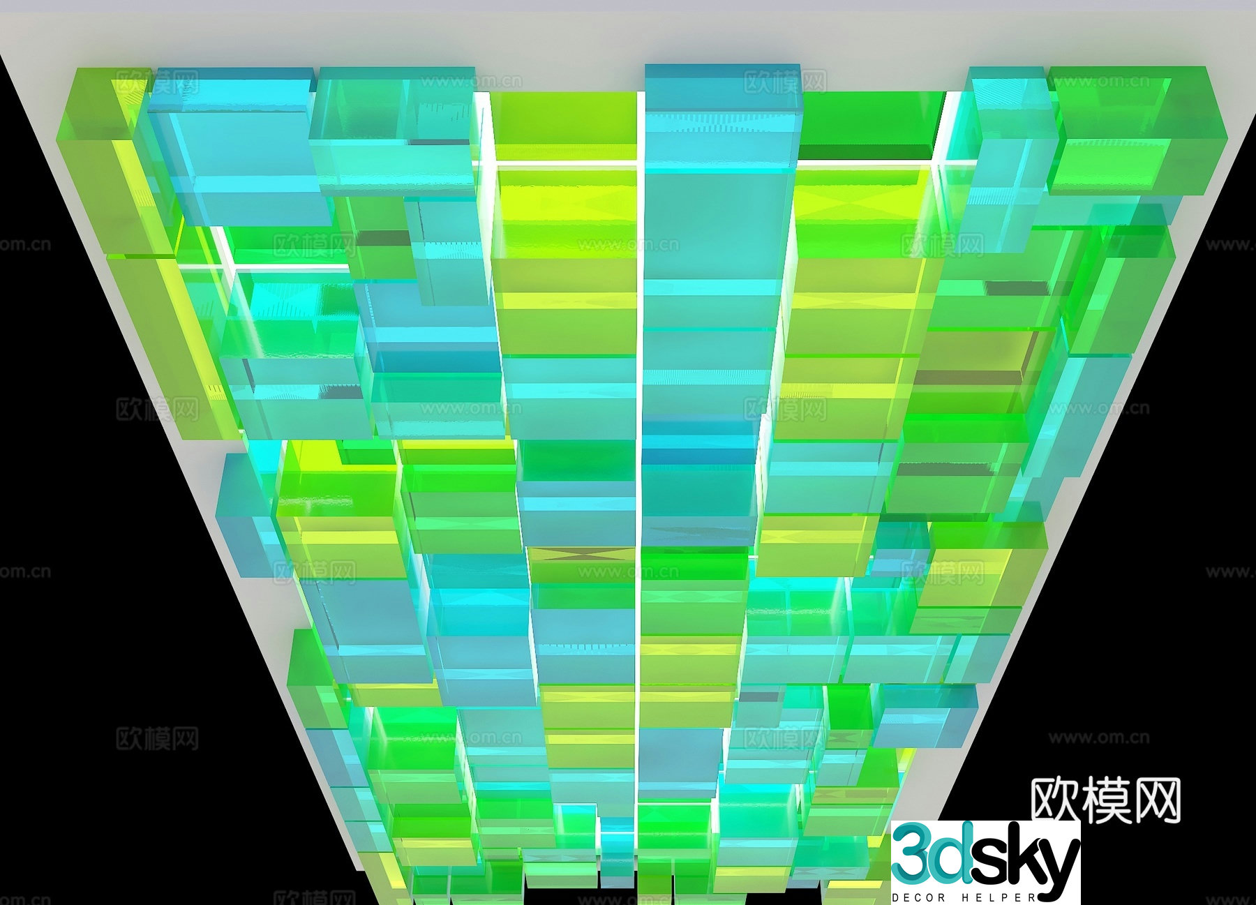 Acrylic ceiling square ceiling modeling ceiling 3D model