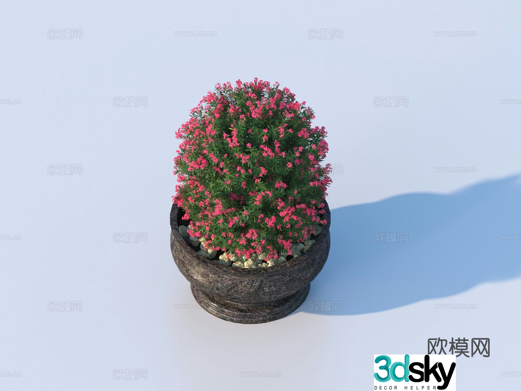 flowerpot potted plant green plant plant 3d model