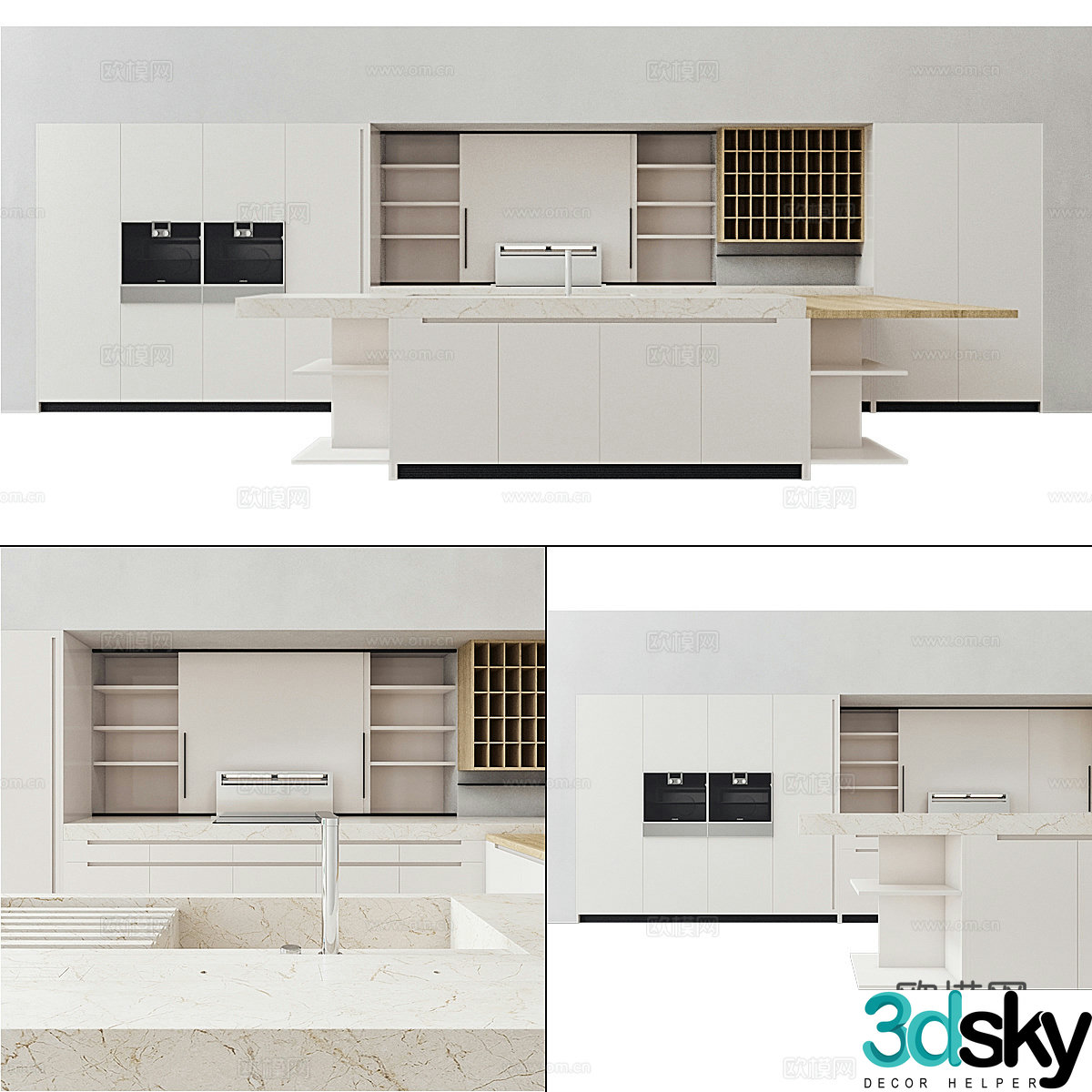 Island cabinet cabinet 3d model