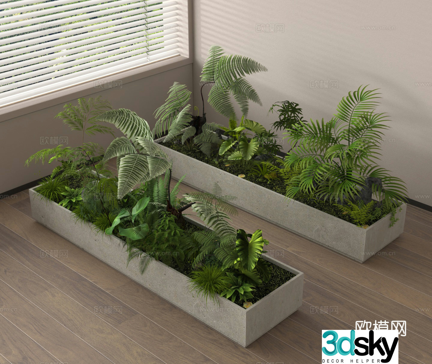 Plant flower box flower trough flower pond 3D model