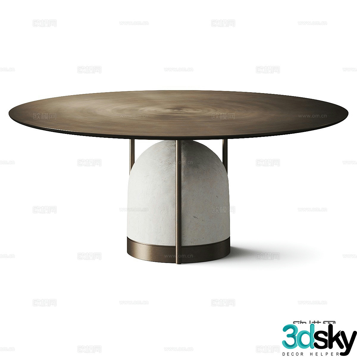 Round dining table simple dining table 3d model