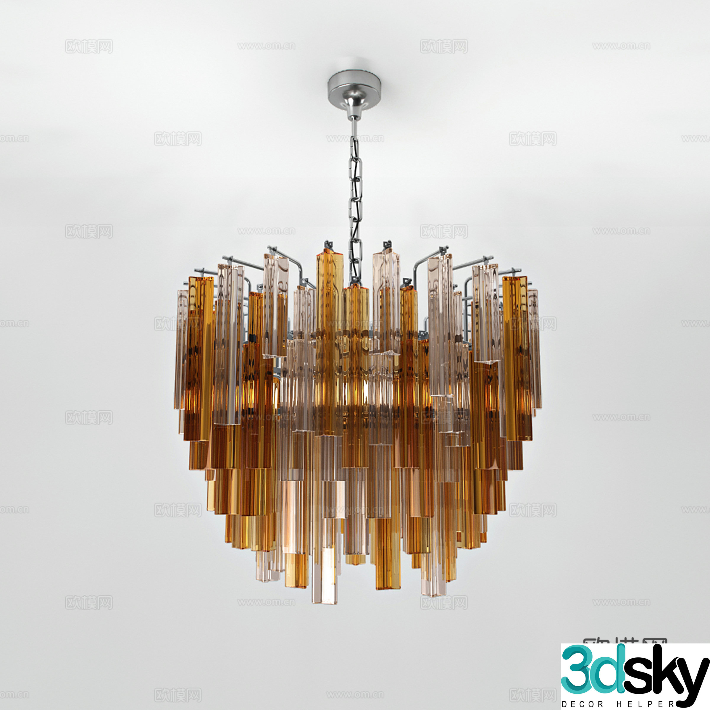 Franco de Boni Trilobo chandelier 3d model