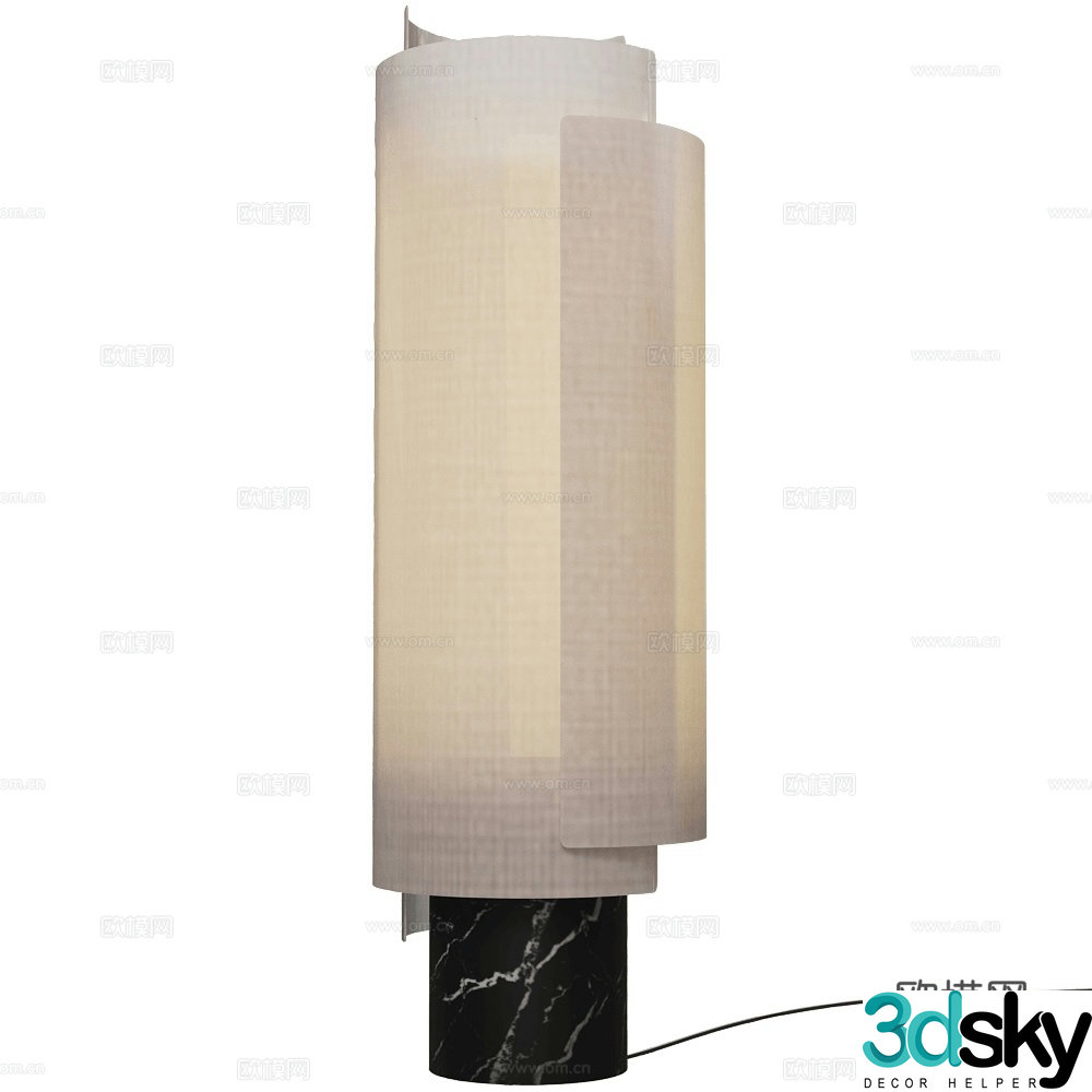 Punt Italian table lamp fabric table lamp 3d model