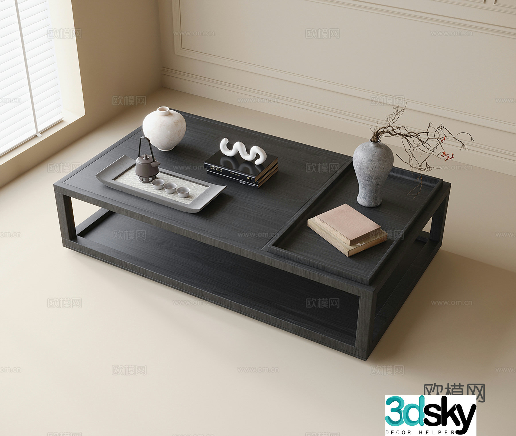 New Chinese coffee table 3d model