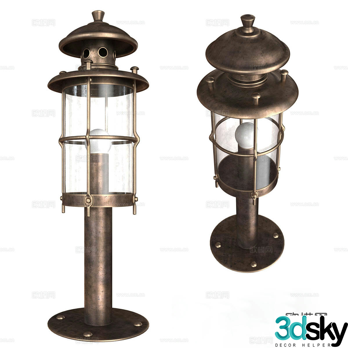 Medieval style floor lamp floor lamp 3d model